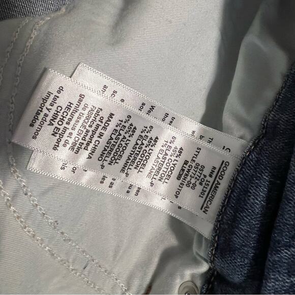 NWT Good American Good Waist Chewed Hem Distressed Jeans Plus Size 24 - Picture 8 of 10